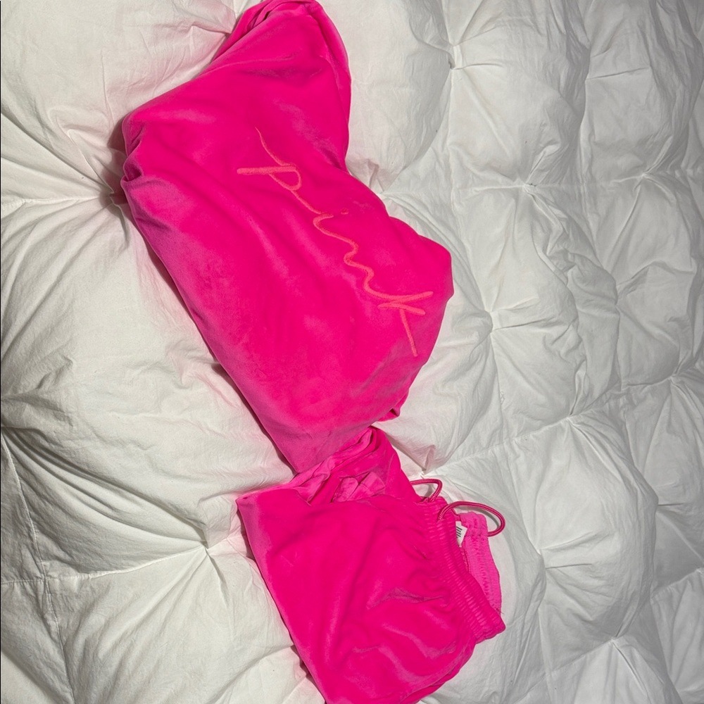 Vibrant Pink Lounge Set victoria secret